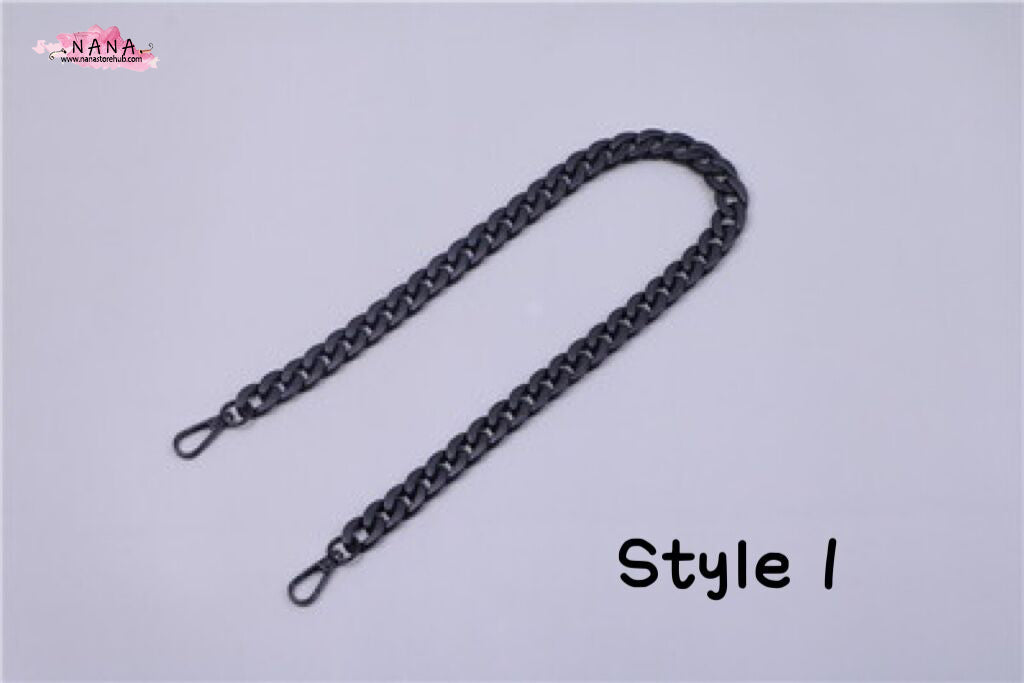 Matte Black Acrylic High Quality Purse Chain,Metal Shoulder Handbag Strap,Replacement Handle Chain, Metal Crossbody Bag Chain Strap LD-1554