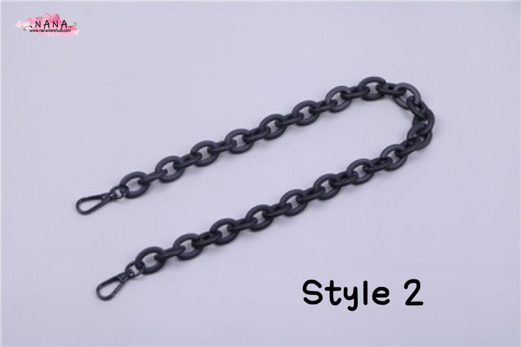 Matte Black Acrylic High Quality Purse Chain,Metal Shoulder Handbag Strap,Replacement Handle Chain, Metal Crossbody Bag Chain Strap LD-1554