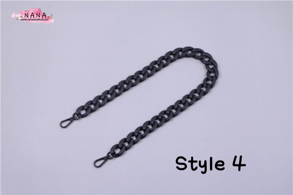 Matte Black Acrylic High Quality Purse Chain,Metal Shoulder Handbag Strap,Replacement Handle Chain, Metal Crossbody Bag Chain Strap LD-1554