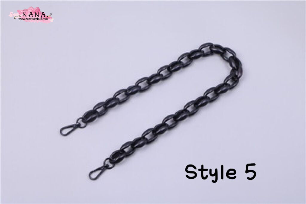 Matte Black Acrylic High Quality Purse Chain,Metal Shoulder Handbag Strap,Replacement Handle Chain, Metal Crossbody Bag Chain Strap LD-1554