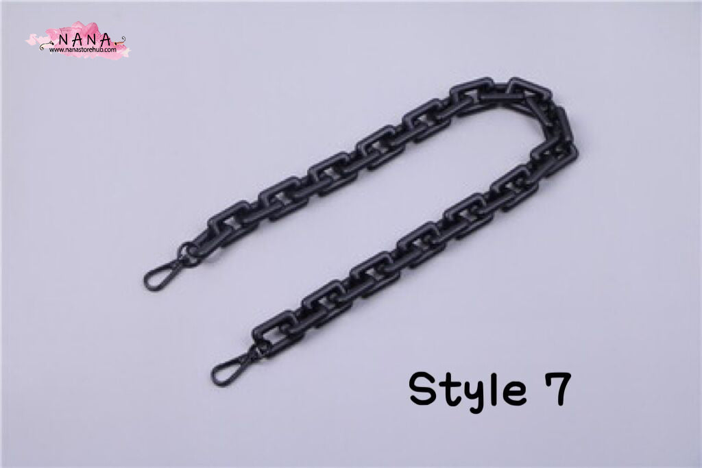 Matte Black Acrylic High Quality Purse Chain,Metal Shoulder Handbag Strap,Replacement Handle Chain, Metal Crossbody Bag Chain Strap LD-1554