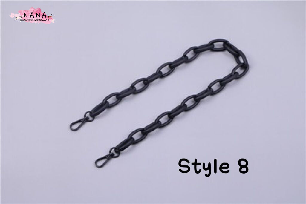 Matte Black Acrylic High Quality Purse Chain,Metal Shoulder Handbag Strap,Replacement Handle Chain, Metal Crossbody Bag Chain Strap LD-1554