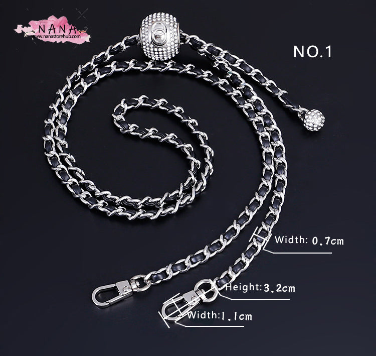 7mm High Quality Purse Chain Strap,Alloy and Iron, Metal Shoulder Handbag Strap,Purse Replacement Chains,bag accessories, JD-1562