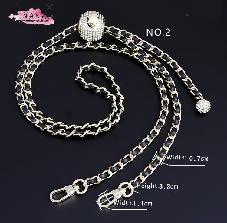 7mm High Quality Purse Chain Strap,Alloy and Iron, Metal Shoulder Handbag Strap,Purse Replacement Chains,bag accessories, JD-1562