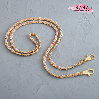 7 Color,8mm 24K Gold Plated High Quality Purse Chain,Copper and Leather, Metal Shoulder Handbag Strap,Bag Strap, Bag Accessories, JD-1618