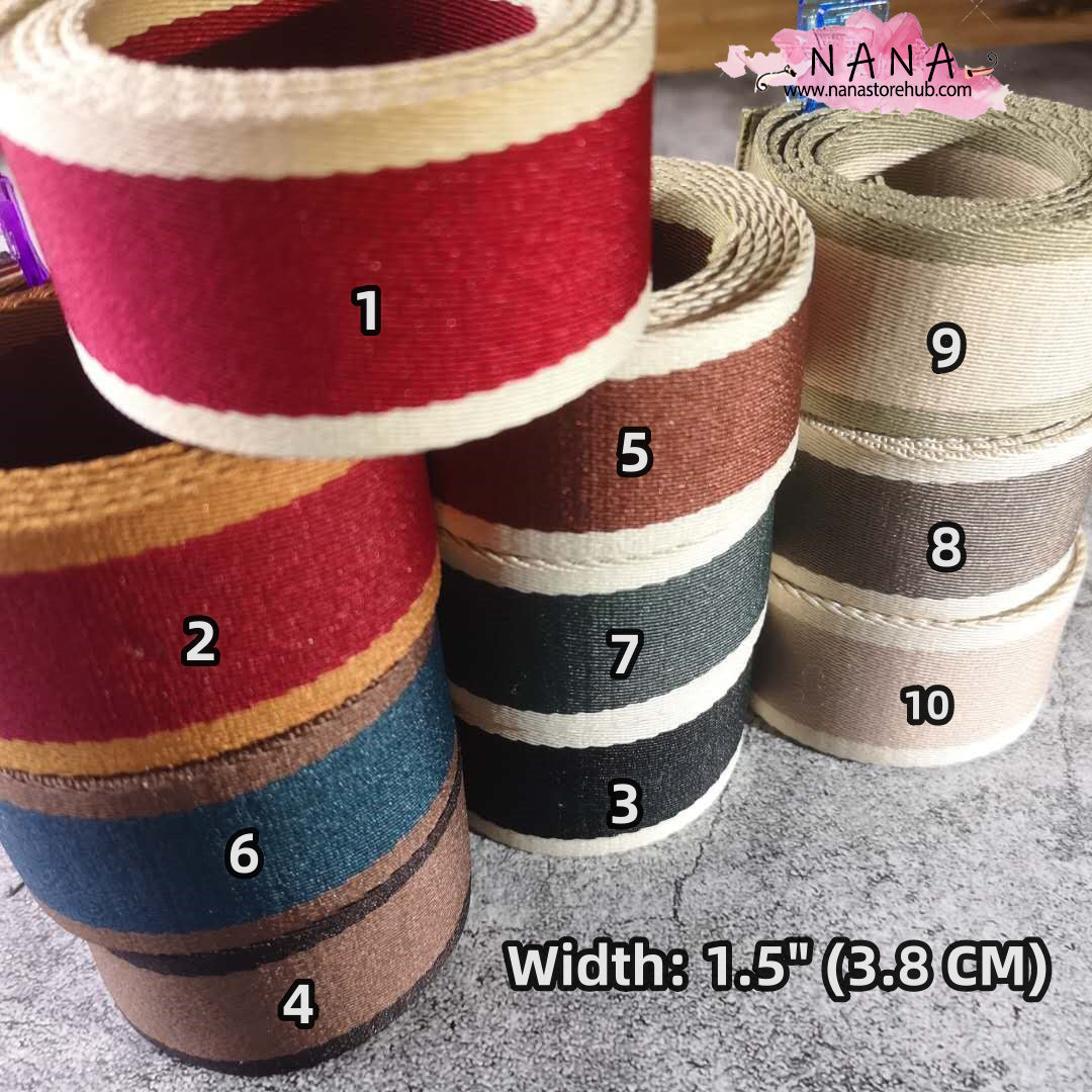 10 Color, 1 1/2 Inch Wide Cotton Polyester Jacquard embroidery Webbing For Bag handles ,Bag Strap For Tote Bag Upholstery Webbing ,JD-1668