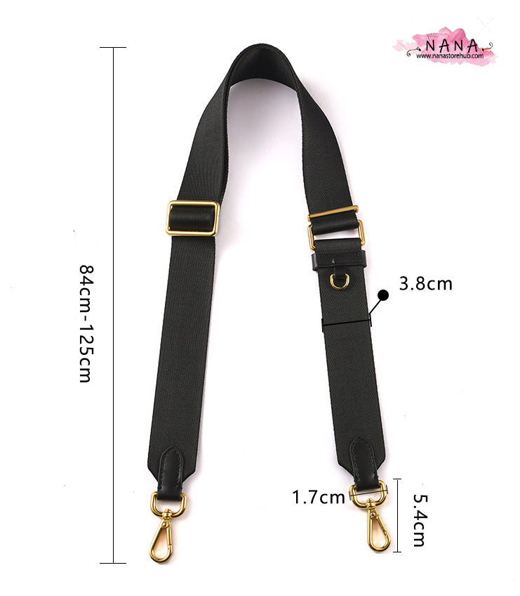 Premium 1 1/2 inch Canvas & Leather Bag Strap, Durable Shoulder Handbag Handle, Replacement Accessory, JD-1702