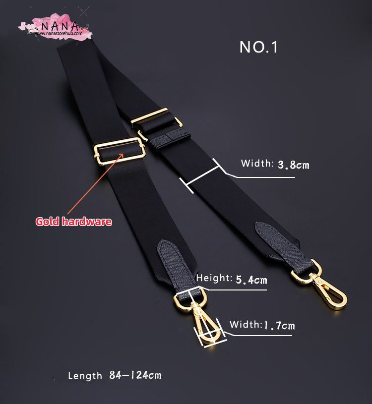 Premium 1 1/2 inch Canvas & Leather Bag Strap, Durable Shoulder Handbag Handle, Replacement Accessory, JD-1702