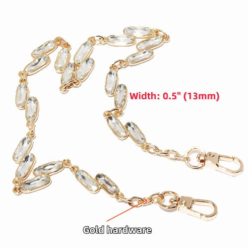 13MM Glass Drill  High Quality Purse Chain,Alloy and Glass Drill, Metal Shoulder Handbag Strap,Bag Strap, Bag Accessories, JD-1737