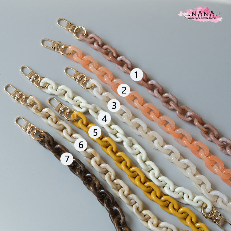 Acrylic High Quality Purse Chain, Metal Shoulder Handbag Strap, Replacement Handle Chain, Metal Crossbody Bag Chain Strap LD-1762