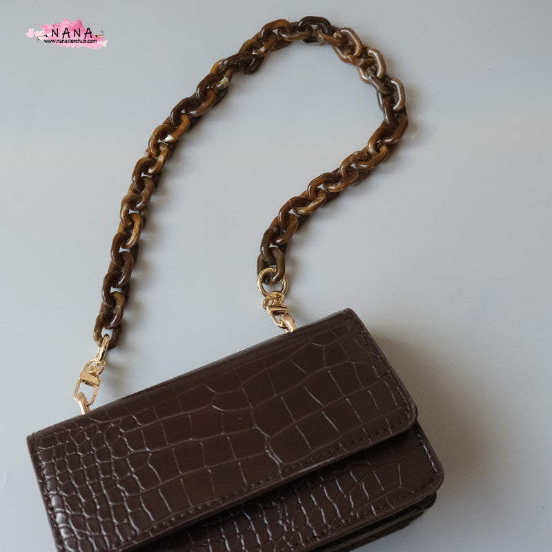 Acrylic High Quality Purse Chain, Metal Shoulder Handbag Strap, Replacement Handle Chain, Metal Crossbody Bag Chain Strap LD-1762