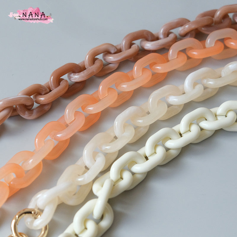 Acrylic High Quality Purse Chain, Metal Shoulder Handbag Strap, Replacement Handle Chain, Metal Crossbody Bag Chain Strap LD-1762