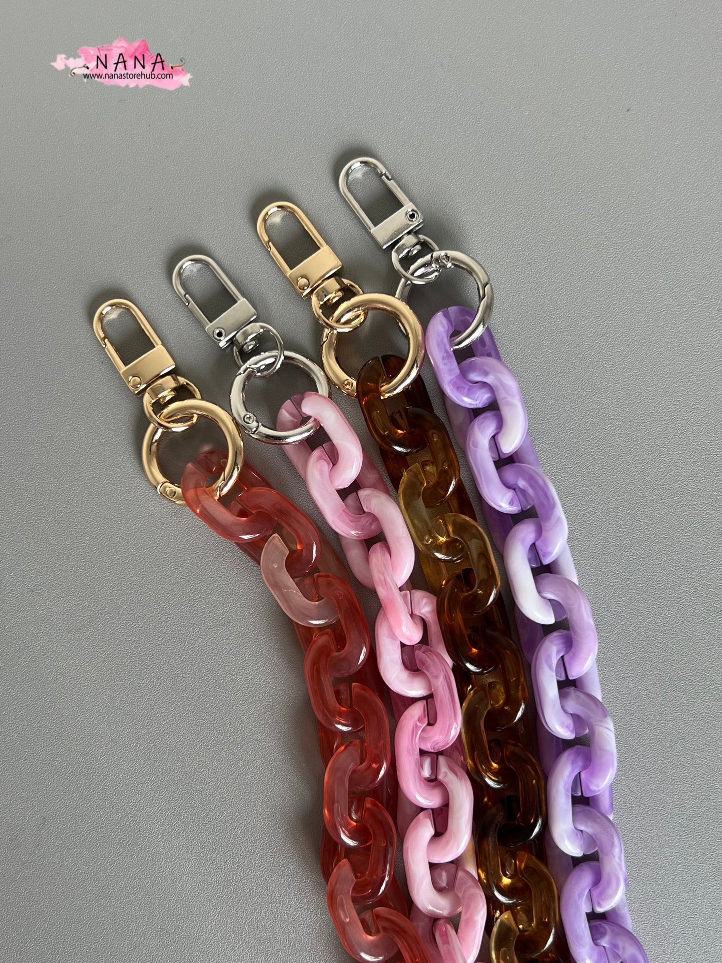 Acrylic High Quality Purse Chain, Metal Shoulder Handbag Strap, Replacement Handle Chain, Metal Crossbody Bag Chain Strap LD-1762