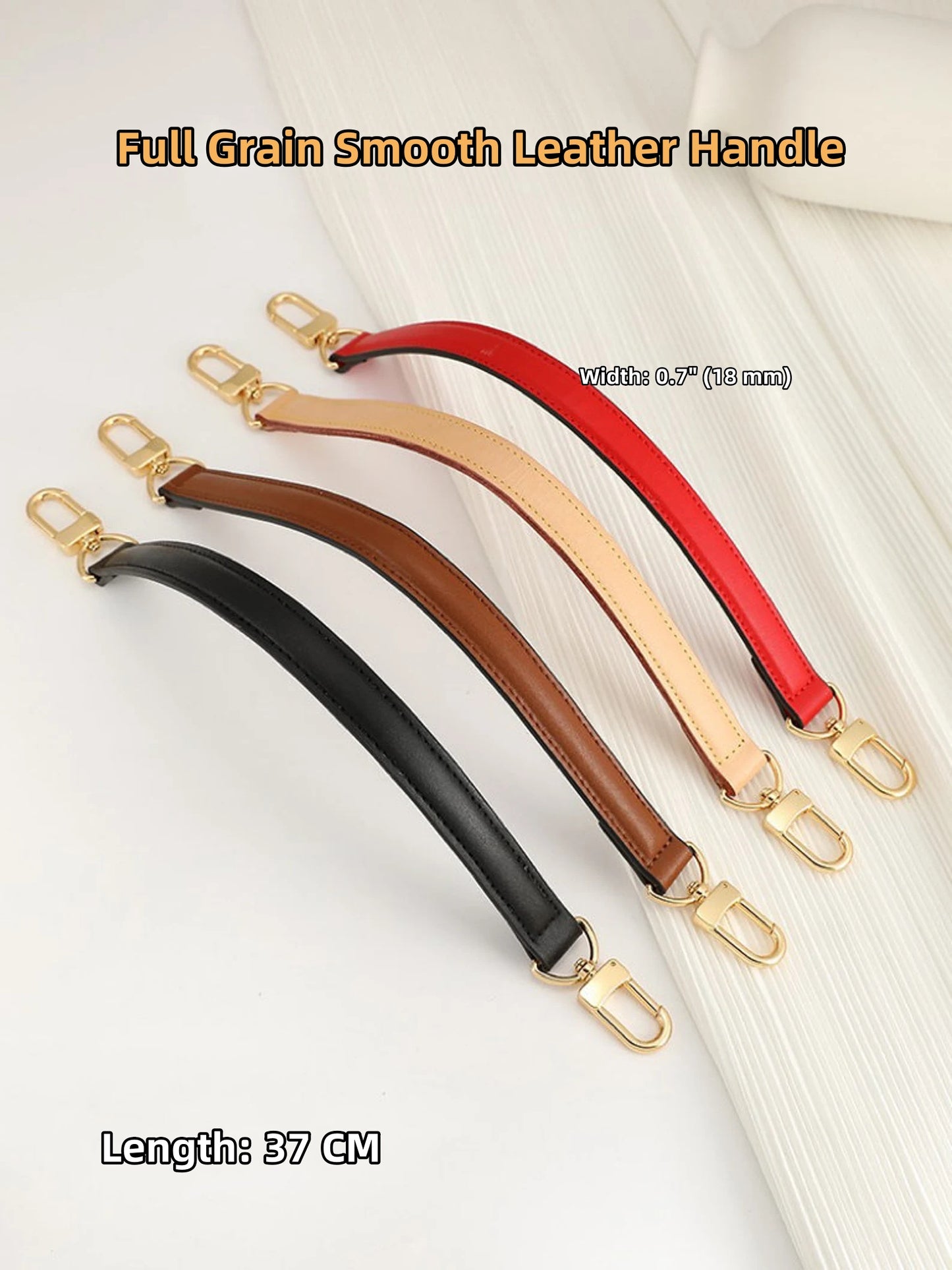 18mm Full Grain Leather Bag Strap,High Quality Leather Wrapping, Leather Shoulder Handbag Strap,Replacement Handle,Bag Accessories,JD-1788