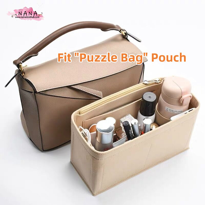 Premium Felt Handbag Organizer for 'Puzzle Bag' - 4 Sizes Available - Purse Shaper & Liner, JD-1805