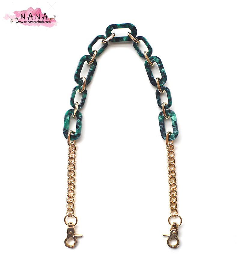 Acrylic High Quality Purse Chain, Metal Shoulder Handbag Strap, Replacement Handle Chain, Metal Crossbody Bag Chain Strap LD-1835