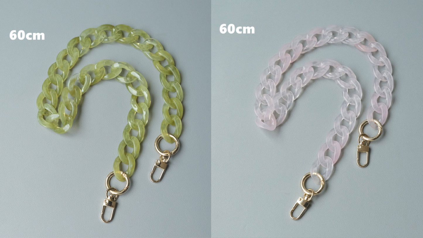 Acrylic High Quality Purse Chain, Metal Shoulder Handbag Strap, Replacement Handle Chain, Metal Crossbody Bag Chain Strap LD-1843