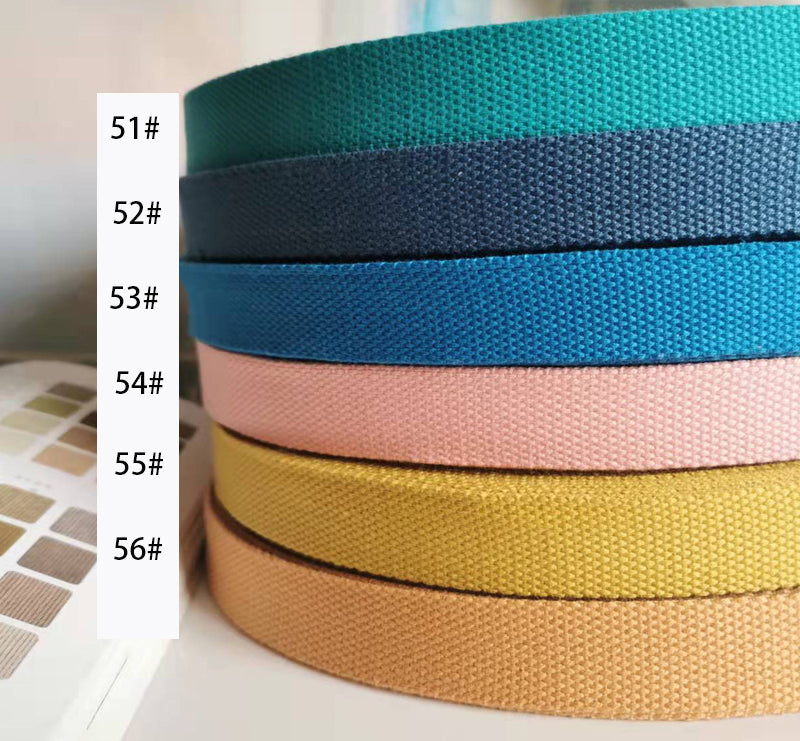 23 Color, 1 Inch Cotton Webbing  Heavy Duty Bag handles, bag strap for tote bag Upholstery Webbing ,JD-1889-A