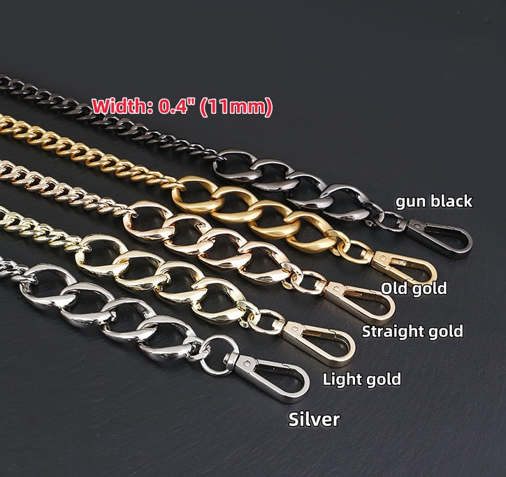 11mm High Quality Purse Chain Strap,Alloy and Iron, Metal Shoulder Handbag Strap,Purse Replacement Chains,bag accessories, JD-1898