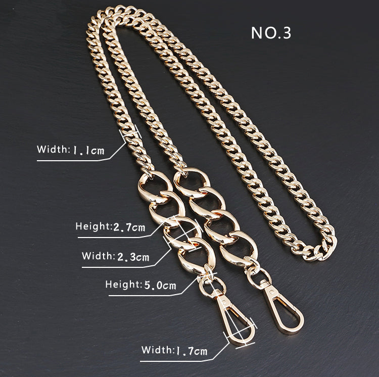 11mm High Quality Purse Chain Strap,Alloy and Iron, Metal Shoulder Handbag Strap,Purse Replacement Chains,bag accessories, JD-1898