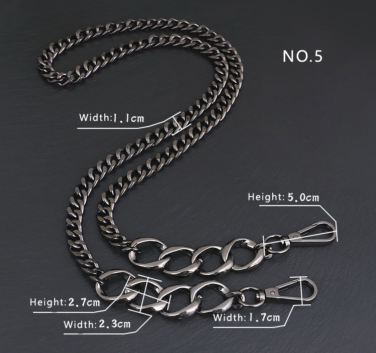 11mm High Quality Purse Chain Strap,Alloy and Iron, Metal Shoulder Handbag Strap,Purse Replacement Chains,bag accessories, JD-1898