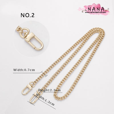 Gold-Plated, High-Quality Purse Chain Strap: Artisan-Crafted Alloy and Iron - The Perfect Metal Shoulder Handbag Strap Replacement. JD-1913 - Elevate Your Accessories with an Elegant Touch of Luxury