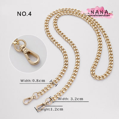 Gold-Plated, High-Quality Purse Chain Strap: Artisan-Crafted Alloy and Iron - The Perfect Metal Shoulder Handbag Strap Replacement. JD-1913 - Elevate Your Accessories with an Elegant Touch of Luxury