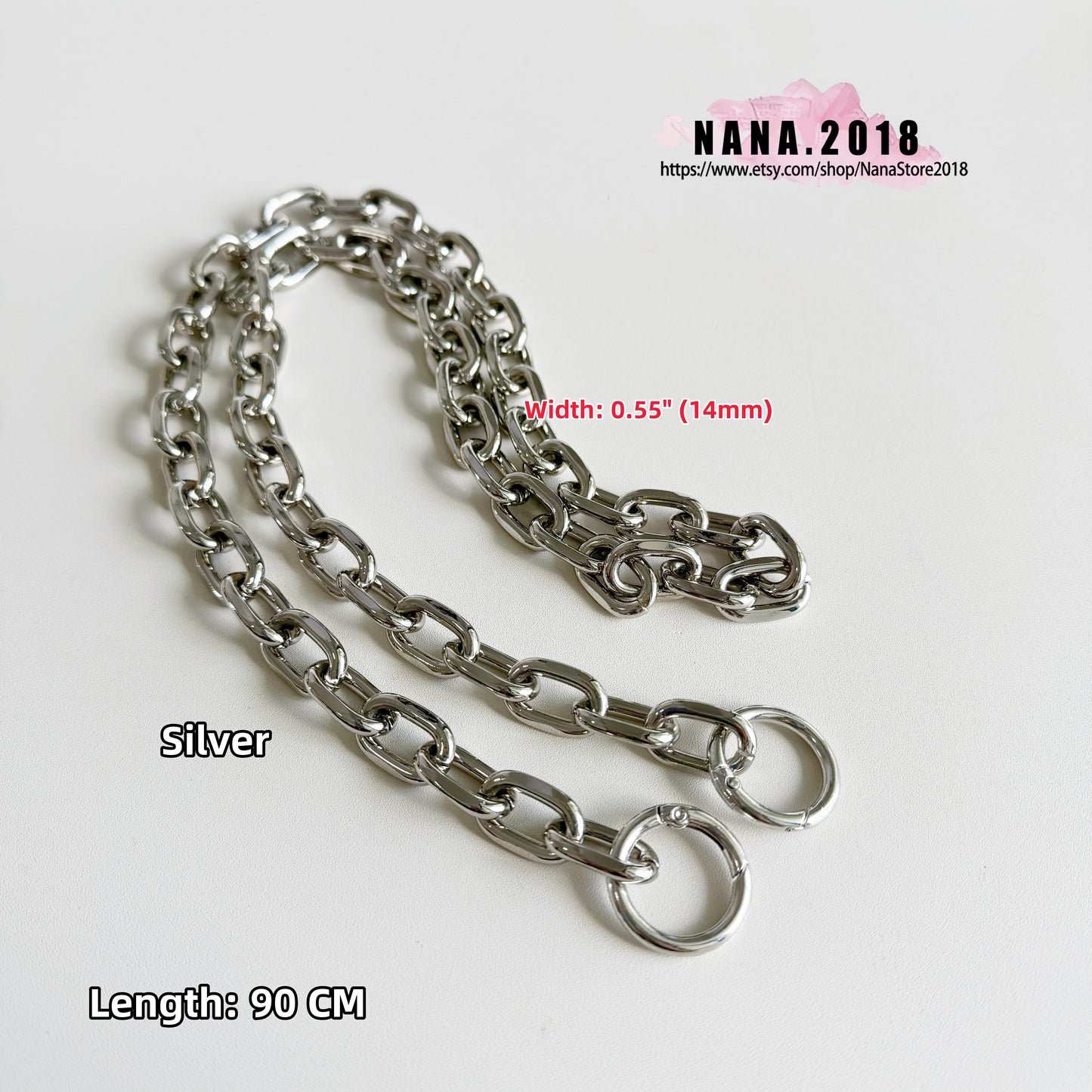 14mm High Quality Purse Chain Strap,Alloy and Iron,Metal Shoulder Handbag Strap,Purse Replacement Chains,bag accessories, JD-1952