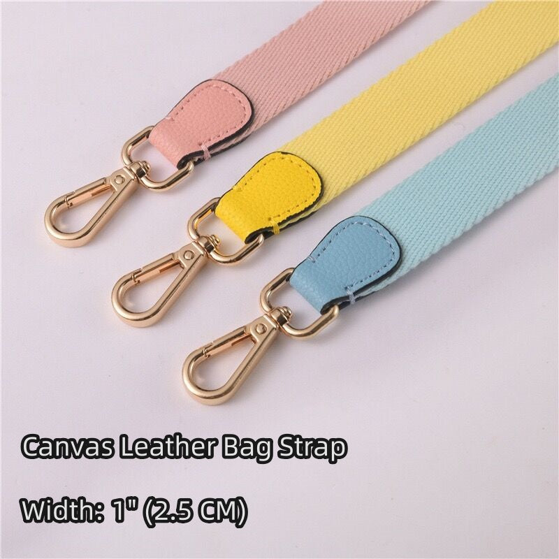 1 inch Canvas Leather Bag Strap,High Quality Canvas Strap,Canvas Shoulder Handbag Strap, Replacement Handle ,Bag Accessories,JD-1999