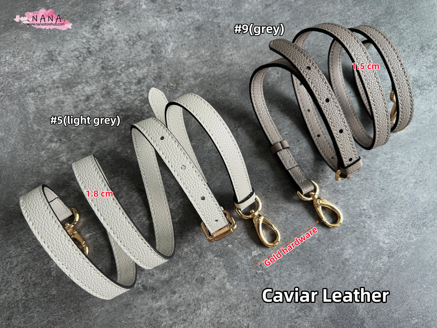 High Quality Cow Leather Wrapping, Caviar Cow Leather Shoulder Handbag Strap, Replacement Handle , Bag Accessories, JD-2004