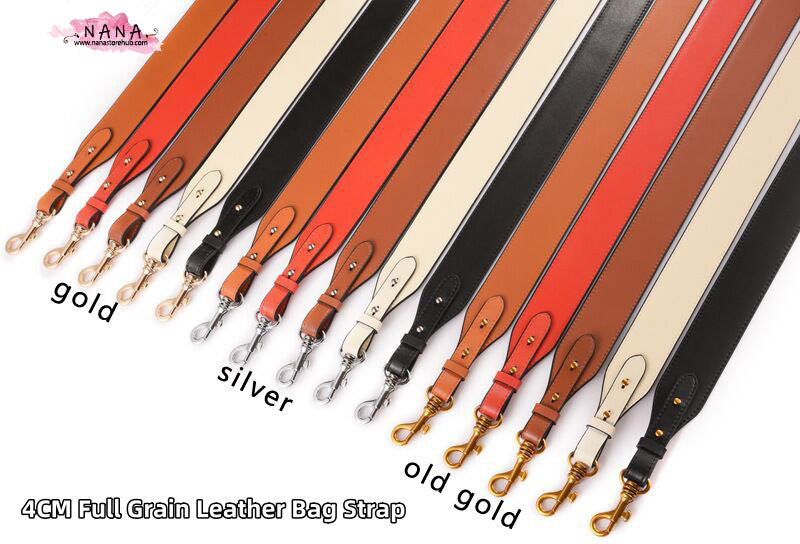 4CM Full Grain Leather Bag Strap,High Quality  Leather Wrapping, Leather Shoulder Handbag Strap,Replacement Handle,Bag Accessories,JD-2009