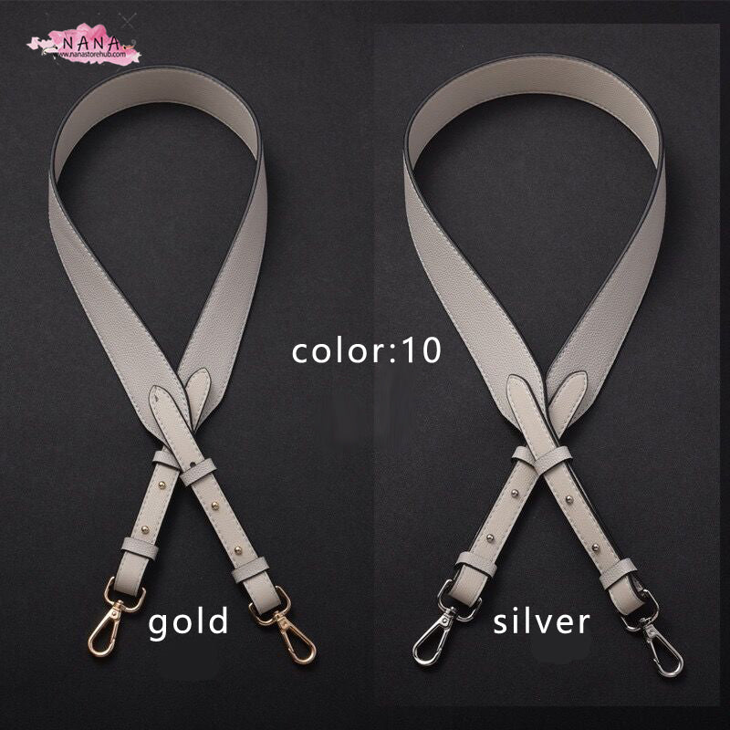 4CM Full Grain Leather Bag Strap,High Quality Caviar Leather Wrapping, Leather Shoulder Handbag Strap,Replacement Handle,JD-2011