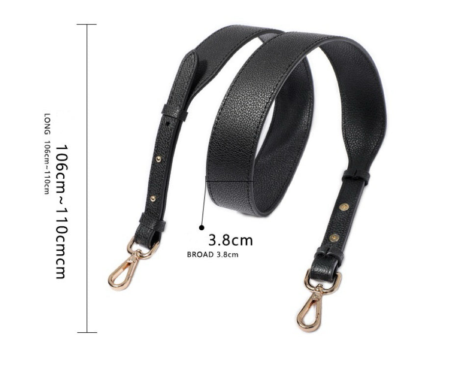 4CM Full Grain Leather Bag Strap,High Quality Caviar Leather Wrapping, Leather Shoulder Handbag Strap,Replacement Handle,JD-2011