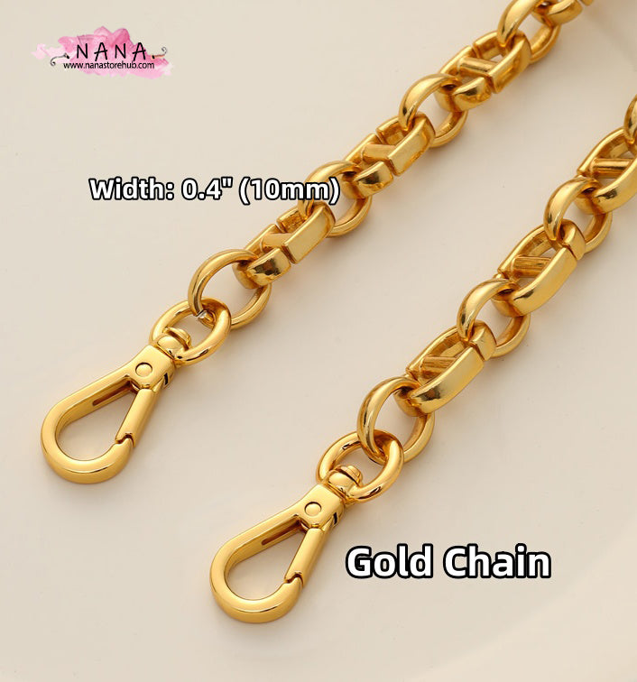 10mm High Quality Purse Chain Strap, Alloy and Iron, Metal Shoulder Handbag Strap,Purse Replacement Chains,bag accessories, JD-2022