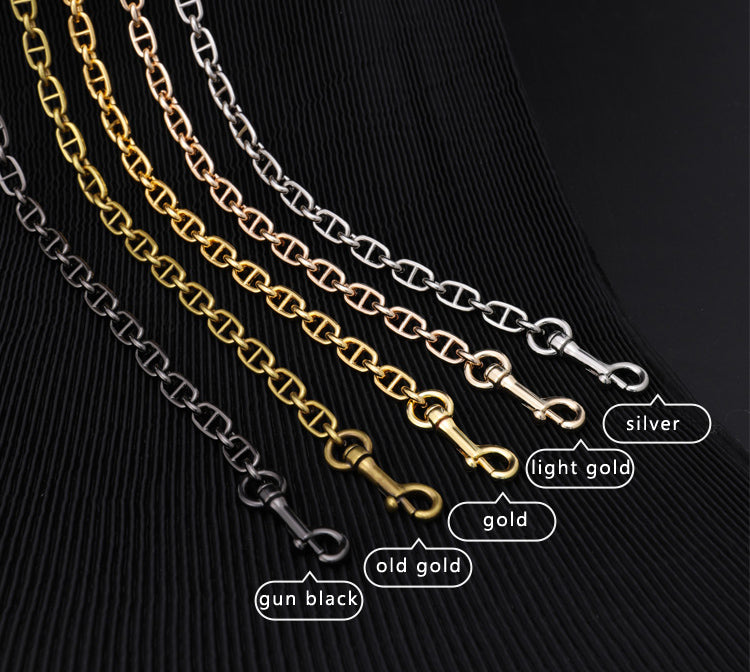 8mm  High Quality Full Copper Purse Chain Strap,Metal Shoulder Handbag Strap,Purse Replacement Chains,bag accessories,JD-2071