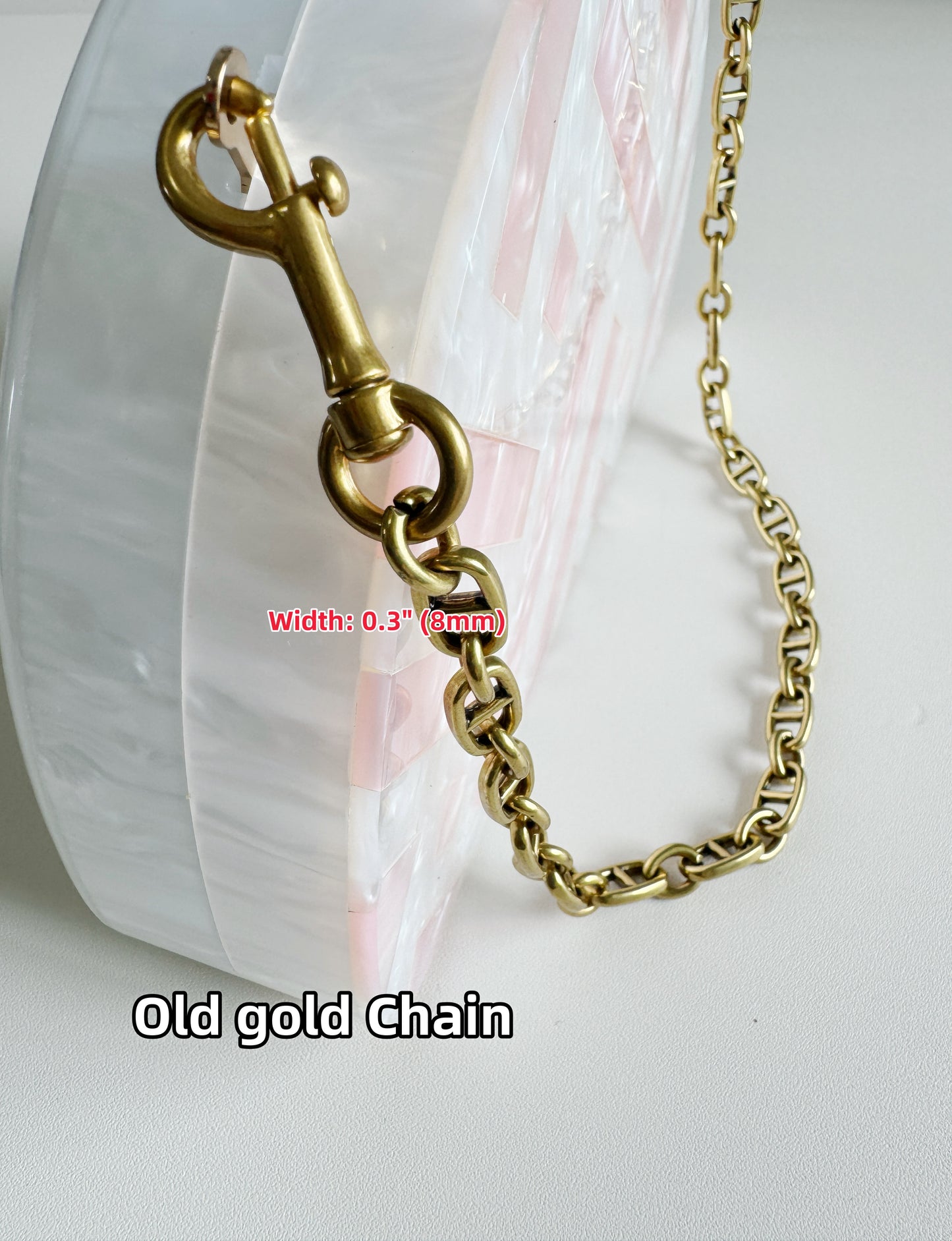 8mm  High Quality Full Copper Purse Chain Strap,Metal Shoulder Handbag Strap,Purse Replacement Chains,bag accessories,JD-2071