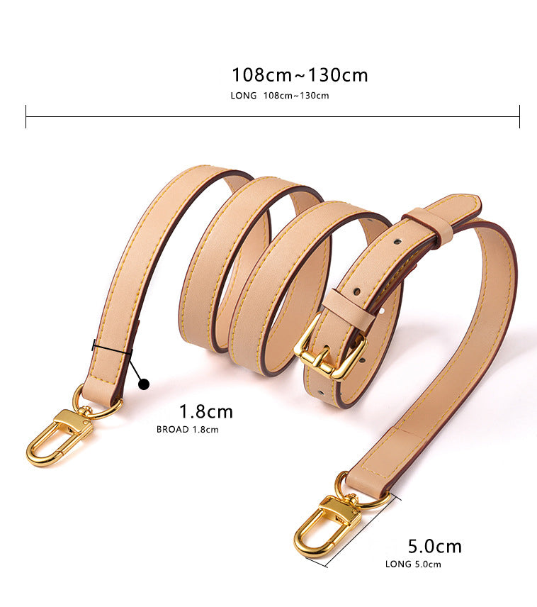 1.8cm Luxurious Full-Grain Leather Bag Strap: Smooth, High-Quality Leather Wrapping for Handbag Shoulder Straps - Perfect Replacement Handle, JD-2124 - Elevate Your Style with Premium Craftsmanship