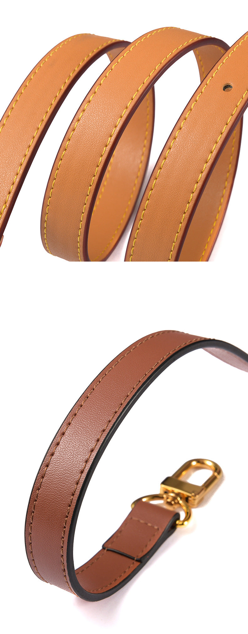 1.8cm Luxurious Full-Grain Leather Bag Strap: Smooth, High-Quality Leather Wrapping for Handbag Shoulder Straps - Perfect Replacement Handle, JD-2124 - Elevate Your Style with Premium Craftsmanship