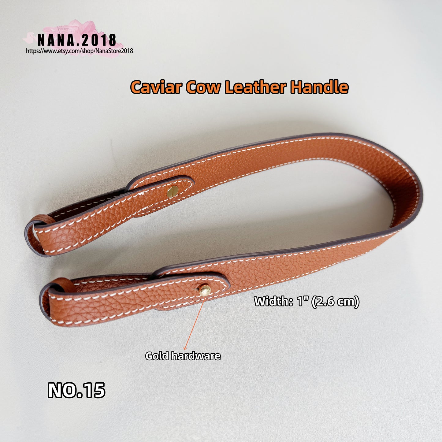 High Quality Cow Leather Wrapping, Caviar Cow Leather Shoulder Handbag Strap, Replacement Handle , Bag Accessories, JD-2128