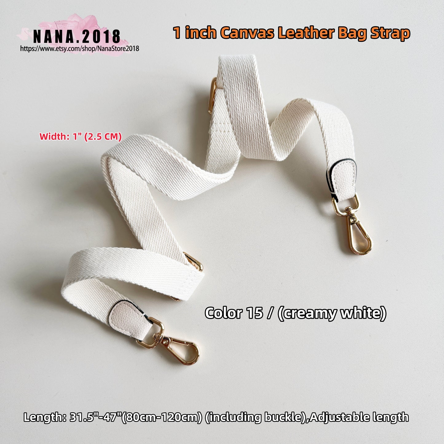 1 inch Canvas Leather Bag Strap,High Quality Canvas Strap,Canvas Shoulder Handbag Strap, Replacement Handle ,Bag Accessories,F-37/JD-2130