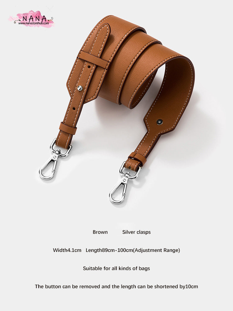 4CM Full Grain Leather Bag Strap,High Quality Smooth Leather Wrapping, Leather Shoulder Handbag Strap,Replacement Handle,JD-2139