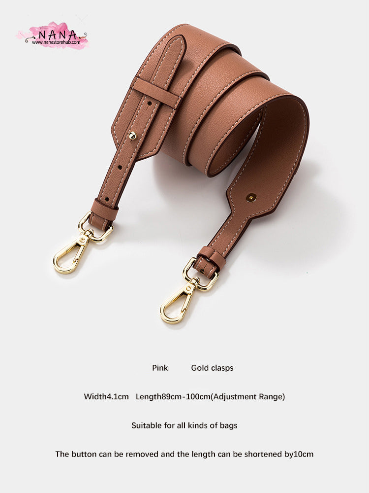 4CM Full Grain Leather Bag Strap,High Quality Smooth Leather Wrapping, Leather Shoulder Handbag Strap,Replacement Handle,JD-2139