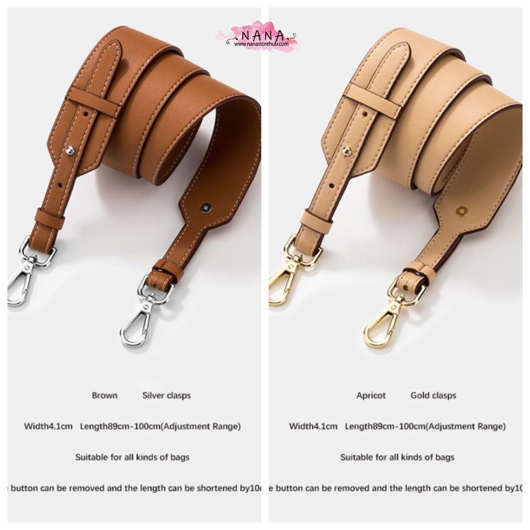 4CM Full Grain Leather Bag Strap,High Quality Smooth Leather Wrapping, Leather Shoulder Handbag Strap,Replacement Handle,JD-2139