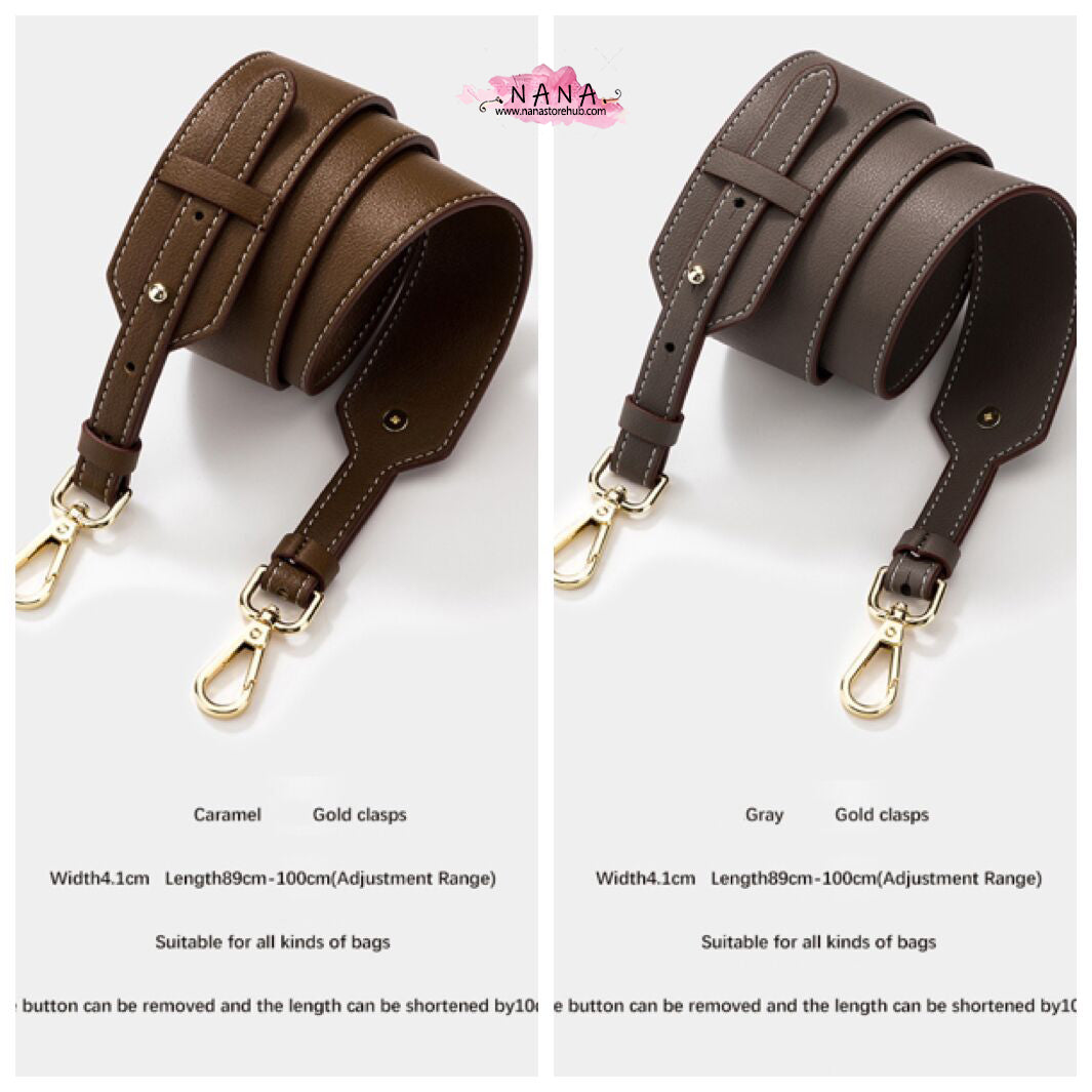 4CM Full Grain Leather Bag Strap,High Quality Smooth Leather Wrapping, Leather Shoulder Handbag Strap,Replacement Handle,JD-2139