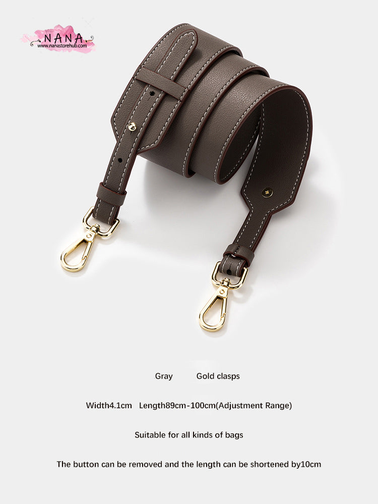 4CM Full Grain Leather Bag Strap,High Quality Smooth Leather Wrapping, Leather Shoulder Handbag Strap,Replacement Handle,JD-2139