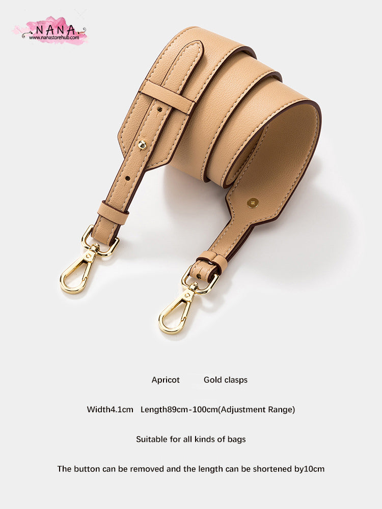 4CM Full Grain Leather Bag Strap,High Quality Smooth Leather Wrapping, Leather Shoulder Handbag Strap,Replacement Handle,JD-2139