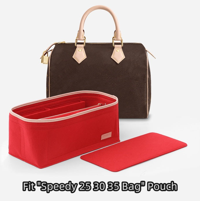 3 Size,Purse Organizer Insert Fit "Speedy bag " Pouch 25 30 35 Handbag Shaper Premium Felt,Bag Shaper,Bag Liner, JD-2150