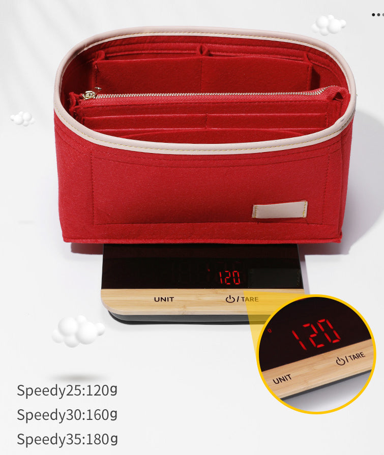 3 Size,Purse Organizer Insert Fit "Speedy bag " Pouch 25 30 35 Handbag Shaper Premium Felt,Bag Shaper,Bag Liner, JD-2150