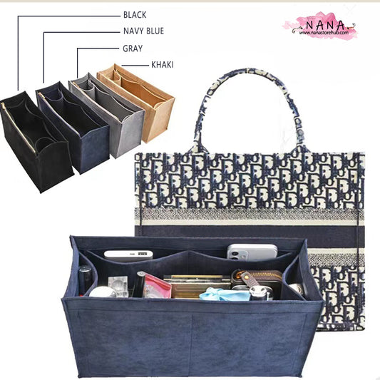 Premium Felt Purse Organizer for 'Book Tote Bag', Available in 3 Sizes, Ideal Handbag Shaper and Liner, JD-2152-1