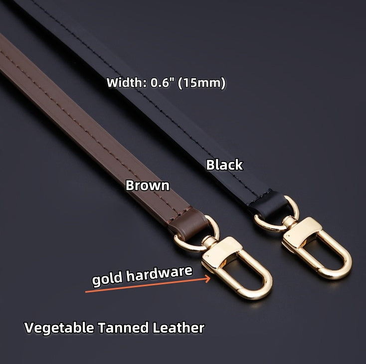 15mm Vegetable Tanned Leather,High Quality Leather Wrapping, Leather Shoulder Handbag Strap, Replacement Handle , JD-2157